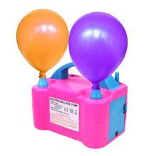 Load image into Gallery viewer, Double Hole Electric Balloon Inflator Pump - dual nozzle design for fast party balloon inflation