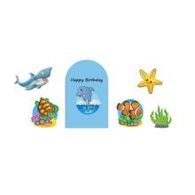 Load image into Gallery viewer, Party backdrop for ocean theme party