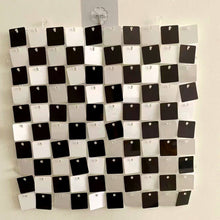 Load image into Gallery viewer, black and white grid shimmer wall backdrop for boys party
