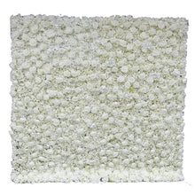 Load image into Gallery viewer, Artificial greenery wall backdrop with white roses for wedding reception and party photography - 8x8ft premium event decor