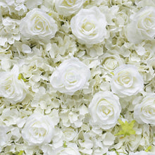 Load image into Gallery viewer, Luxury white rose backdrop wall - 8x8ft artificial greenery for wedding receptions and party photo booth
