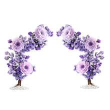 Load image into Gallery viewer, Purple giant flower tree party wedding decor design 
