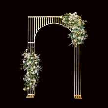 Load image into Gallery viewer, Gold Stainless Steel Wedding Arch Backdrop Stand for indoor weddings
