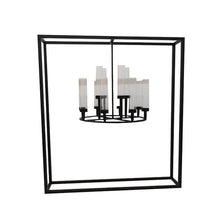 Load image into Gallery viewer, Black metal candle holder centerpiece 47 inches tall for wedding and party table decor
