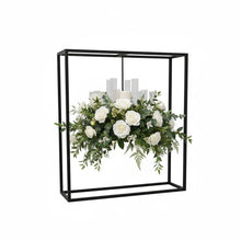 Load image into Gallery viewer, candle holder centerpiece 47 inches tall for black themed wedding and party table decor
