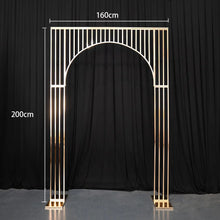 Load image into Gallery viewer, Gold Stainless Steel Wedding Arch Backdrop design
