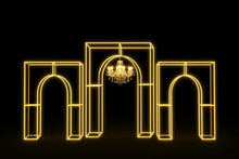 Load image into Gallery viewer, wedding arch backdrop stand for ceremony and event led lighting decor
