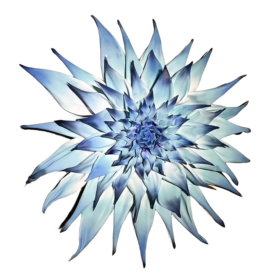 blue giant flower wall backdrop decor for window display 