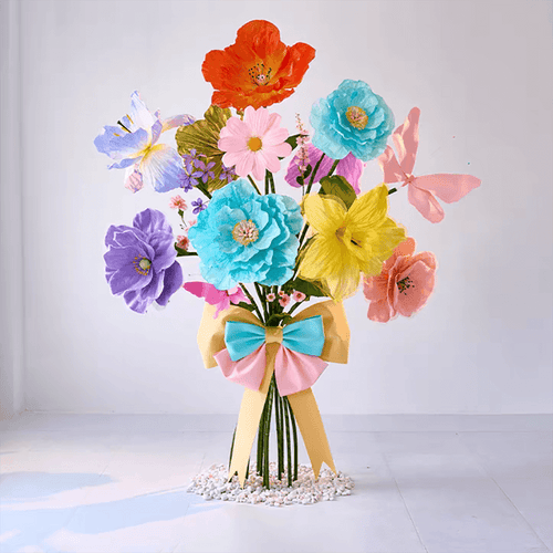 giant paper flower arrangement for birthday party 