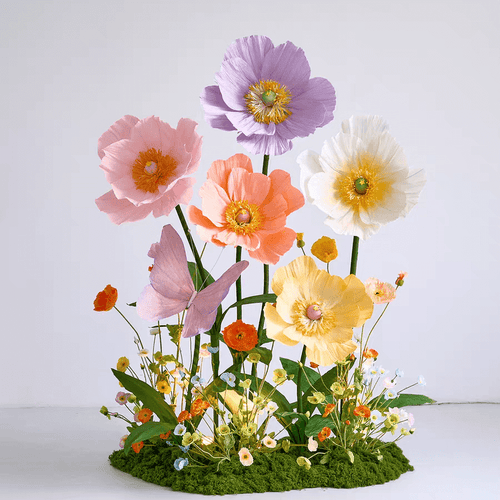 paper flower arrangement for birthday party events 