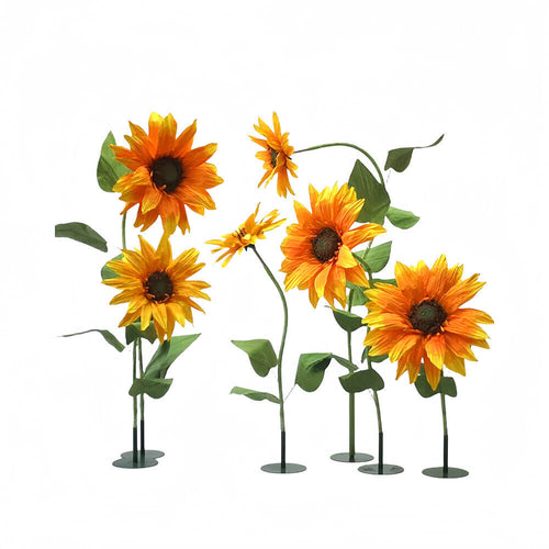 large paper sunflower fall event decor