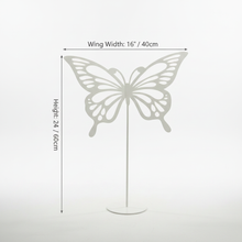 Load image into Gallery viewer, Metal Butterfly Centerpiece with Size Annotations
