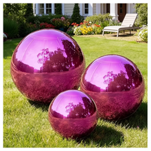 Load image into Gallery viewer, hot pink big shiny ball mirror ball party decor
