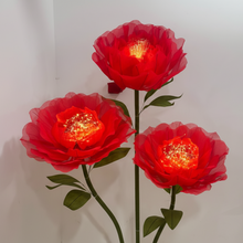 Load image into Gallery viewer, Red LED giant Flowers decorations for valentines day
