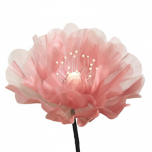 Load image into Gallery viewer, Organza flower window display with lightened background
