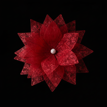 Load image into Gallery viewer, Oversized Red Lace Flower Decor for red wedding party 
