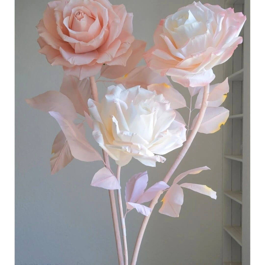 giant paper rose flower decoration