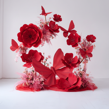 Load image into Gallery viewer, Red Giant Flower Backdrop - Optimized
