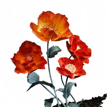 Load image into Gallery viewer, giant red poppy flower window display 
