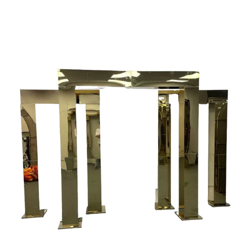 stainless steel metal arch for indoor wedding events 