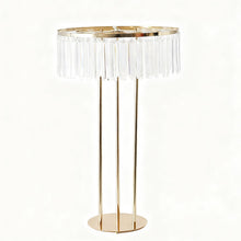 Load image into Gallery viewer, Gold Crystal Flower Stand Centerpieces for indoor wedding event
