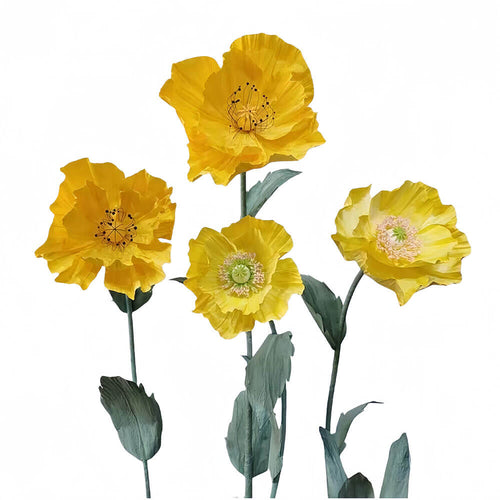 yellow poppy flowers wedding party decorations