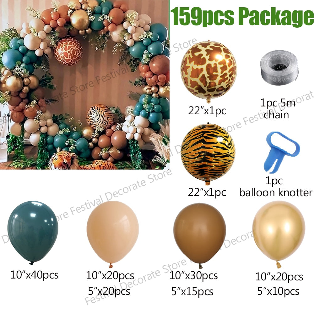DIY Jungle Safari Balloon garland arch kit Kids Birthday Party