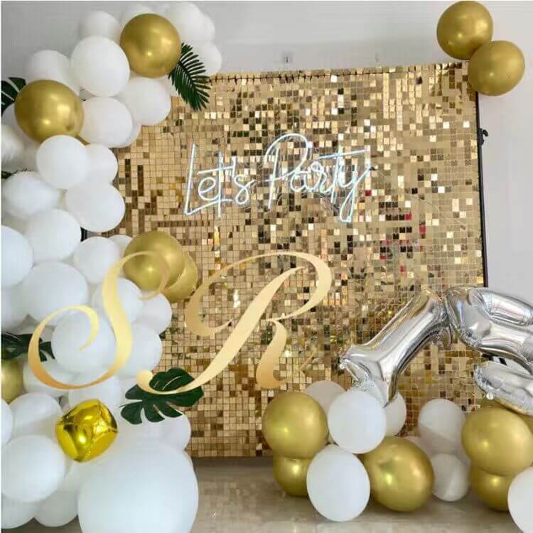 Shimmer Wall Backdrop Panels Gold Sequin Shimmer Backdrop Decor for  Wedding, Anniversary, Birthday, Party, 36 Panels - China Wedding Party and  Birthday Party price