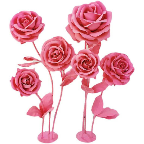 large roses decor for Hair & Nail Salon
