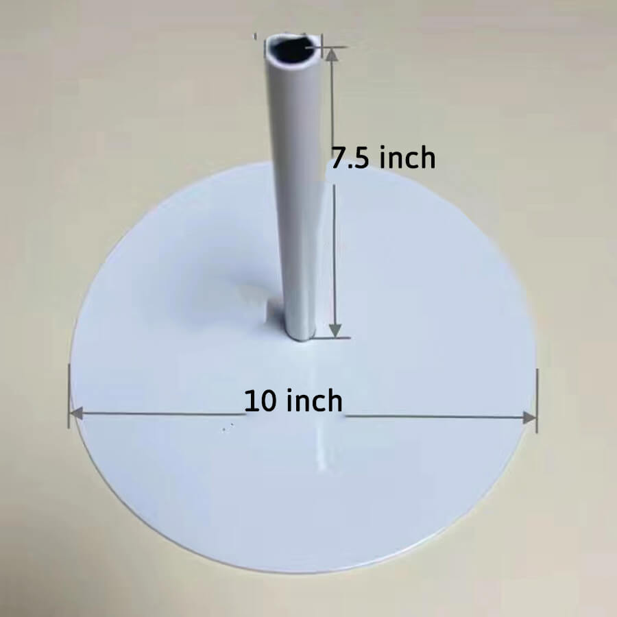 metal base for giant organza flowers 