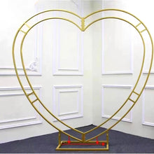 Load image into Gallery viewer, metal heart shaped backdrop for wedding rental 
