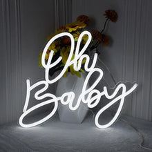 Load image into Gallery viewer, Oh baby led neon sign for kids party
