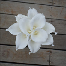 Load image into Gallery viewer, Navy Blue Picasso Calla Lilies Real Touch Flowers For Wedding Bouquets Centerpieces artificial flowers for wedding
