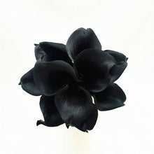 Load image into Gallery viewer, Navy Blue Picasso Calla Lilies Real Touch Flowers For Wedding Bouquets Centerpieces artificial flowers for wedding
