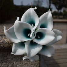 Load image into Gallery viewer, Navy Blue Picasso Calla Lilies Real Touch Flowers For Wedding Bouquets Centerpieces artificial flowers for wedding
