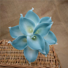 Load image into Gallery viewer, Navy Blue Picasso Calla Lilies Real Touch Flowers For Wedding Bouquets Centerpieces artificial flowers for wedding
