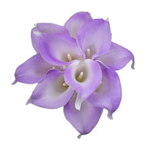 Load image into Gallery viewer, Navy Blue Picasso Calla Lilies Real Touch Flowers For Wedding Bouquets Centerpieces artificial flowers for wedding
