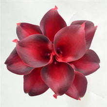 Load image into Gallery viewer, Navy Blue Picasso Calla Lilies Real Touch Flowers For Wedding Bouquets Centerpieces artificial flowers for wedding

