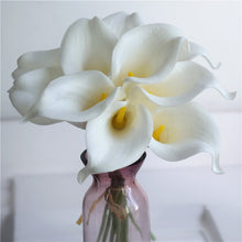 Load image into Gallery viewer, Navy Blue Picasso Calla Lilies Real Touch Flowers For Wedding Bouquets Centerpieces artificial flowers for wedding

