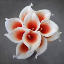 Load image into Gallery viewer, Navy Blue Picasso Calla Lilies Real Touch Flowers For Wedding Bouquets Centerpieces artificial flowers for wedding

