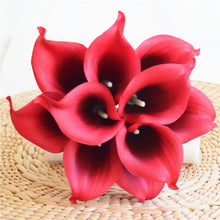 Load image into Gallery viewer, Navy Blue Picasso Calla Lilies Real Touch Flowers For Wedding Bouquets Centerpieces artificial flowers for wedding
