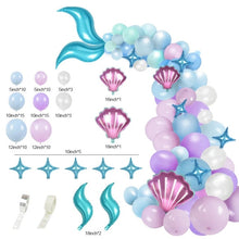 Load image into Gallery viewer, 87pcs Mermaid Tail Balloon Garland Kit
