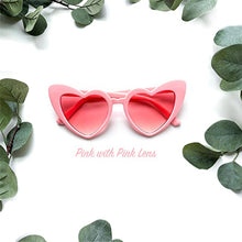 Load image into Gallery viewer, Personalized Heart Shaped Sunglasses For Women Custom Bride Sunglasses Bridesmaid Gifts Beach Bride Bachelorette Party Favors
