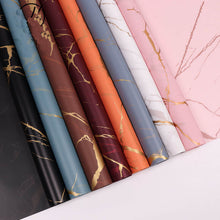 Load image into Gallery viewer, Marble design flower wrapping paper
